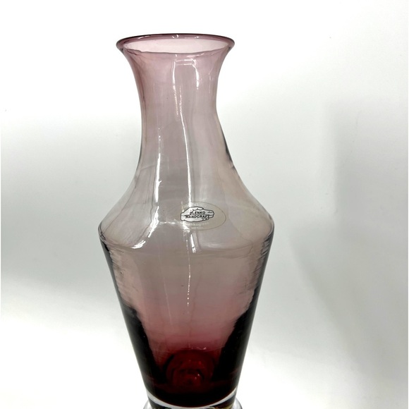Stunning Blenko Glass Amethyst Plum Purple Art Vase - 11” Handcrafted Beauty - Picture 9 of 12